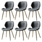 PU Leather Scandinavian Side Chair Wingback Matte Finish Dining Chair(Set of 4) Dark Gray 6 Piece Set Brass Gold Clearhalo ' kitchen&dining_furn' 'Dining Chairs' 'Dining Tables & Seating' 'dining_chair' 'furn' 'furn_dining_chair' 'Furniture' 'furniture_dining_chair' 'Kitchen & Dining Furniture' 'kitchen' 3997334