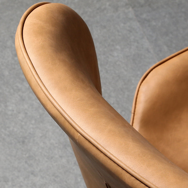 PU Leather Scandinavian Side Chair Wingback Matte Finish Dining Chair(Set of 4) Clearhalo ' kitchen&dining_furn' 'Dining Chairs' 'Dining Tables & Seating' 'dining_chair' 'furn' 'furn_dining_chair' 'Furniture' 'furniture_dining_chair' 'Kitchen & Dining Furniture' 'kitchen' 3997335