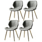 PU Leather Scandinavian Side Chair Wingback Matte Finish Dining Chair(Set of 4) Light Gray 4 Piece Set Brass Gold Clearhalo ' kitchen&dining_furn' 'Dining Chairs' 'Dining Tables & Seating' 'dining_chair' 'furn' 'furn_dining_chair' 'Furniture' 'furniture_dining_chair' 'Kitchen & Dining Furniture' 'kitchen' 3997344
