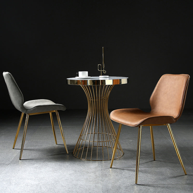 PU Leather Scandinavian Side Chair Wingback Matte Finish Dining Chair(Set of 4) Clearhalo ' kitchen&dining_furn' 'Dining Chairs' 'Dining Tables & Seating' 'dining_chair' 'furn' 'furn_dining_chair' 'Furniture' 'furniture_dining_chair' 'Kitchen & Dining Furniture' 'kitchen' 3997346