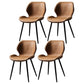 PU Leather Scandinavian Side Chair Wingback Matte Finish Dining Chair(Set of 4) Brown 4 Piece Set Black Clearhalo ' kitchen&dining_furn' 'Dining Chairs' 'Dining Tables & Seating' 'dining_chair' 'furn' 'furn_dining_chair' 'Furniture' 'furniture_dining_chair' 'Kitchen & Dining Furniture' 'kitchen' 3997350