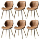 PU Leather Scandinavian Side Chair Wingback Matte Finish Dining Chair(Set of 4) Brown 6 Piece Set Brass Gold Clearhalo ' kitchen&dining_furn' 'Dining Chairs' 'Dining Tables & Seating' 'dining_chair' 'furn' 'furn_dining_chair' 'Furniture' 'furniture_dining_chair' 'Kitchen & Dining Furniture' 'kitchen' 3997354