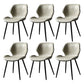 PU Leather Scandinavian Side Chair Wingback Matte Finish Dining Chair(Set of 4) Off-White 6 Piece Set Black Clearhalo ' kitchen&dining_furn' 'Dining Chairs' 'Dining Tables & Seating' 'dining_chair' 'furn' 'furn_dining_chair' 'Furniture' 'furniture_dining_chair' 'Kitchen & Dining Furniture' 'kitchen' 3997357