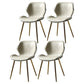 PU Leather Scandinavian Side Chair Wingback Matte Finish Dining Chair(Set of 4) Off-White 4 Piece Set Brass Gold Clearhalo ' kitchen&dining_furn' 'Dining Chairs' 'Dining Tables & Seating' 'dining_chair' 'furn' 'furn_dining_chair' 'Furniture' 'furniture_dining_chair' 'Kitchen & Dining Furniture' 'kitchen' 3997359