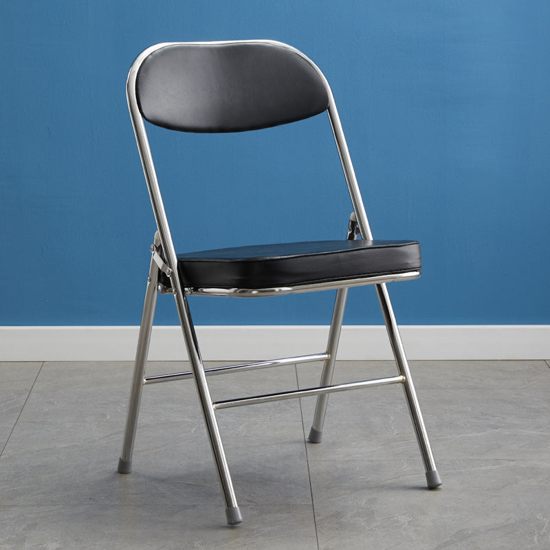 Upholstered Scandinavian Home Side Chair Matte Finish Folding Dining Chair Black 1 Piece Clearhalo ' kitchen&dining_furn' 'Dining Chairs' 'Dining Tables & Seating' 'dining_chair' 'furn' 'furn_dining_chair' 'Furniture' 'furniture_dining_chair' 'Kitchen & Dining Furniture' 'kitchen' 3997363