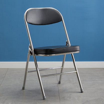 Upholstered Scandinavian Home Side Chair Matte Finish Folding Dining Chair Black 1 Piece Clearhalo ' kitchen&dining_furn' 'Dining Chairs' 'Dining Tables & Seating' 'dining_chair' 'furn' 'furn_dining_chair' 'Furniture' 'furniture_dining_chair' 'Kitchen & Dining Furniture' 'kitchen' 3997363