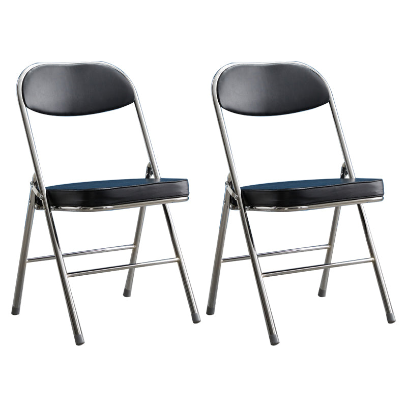 Upholstered Scandinavian Home Side Chair Matte Finish Folding Dining Chair Black 2 Piece Set Clearhalo ' kitchen&dining_furn' 'Dining Chairs' 'Dining Tables & Seating' 'dining_chair' 'furn' 'furn_dining_chair' 'Furniture' 'furniture_dining_chair' 'Kitchen & Dining Furniture' 'kitchen' 3997364