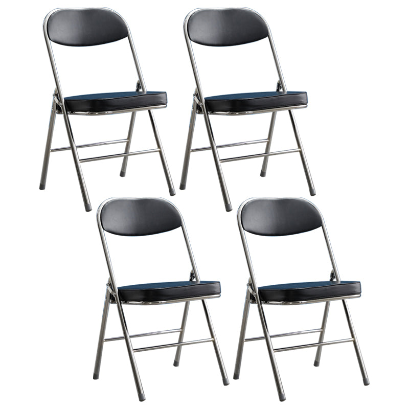 Upholstered Scandinavian Home Side Chair Matte Finish Folding Dining Chair Black 4 Piece Set Clearhalo ' kitchen&dining_furn' 'Dining Chairs' 'Dining Tables & Seating' 'dining_chair' 'furn' 'furn_dining_chair' 'Furniture' 'furniture_dining_chair' 'Kitchen & Dining Furniture' 'kitchen' 3997366