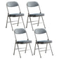 Upholstered Scandinavian Home Side Chair Matte Finish Folding Dining Chair Grey 4 Piece Set Clearhalo ' kitchen&dining_furn' 'Dining Chairs' 'Dining Tables & Seating' 'dining_chair' 'furn' 'furn_dining_chair' 'Furniture' 'furniture_dining_chair' 'Kitchen & Dining Furniture' 'kitchen' 3997372