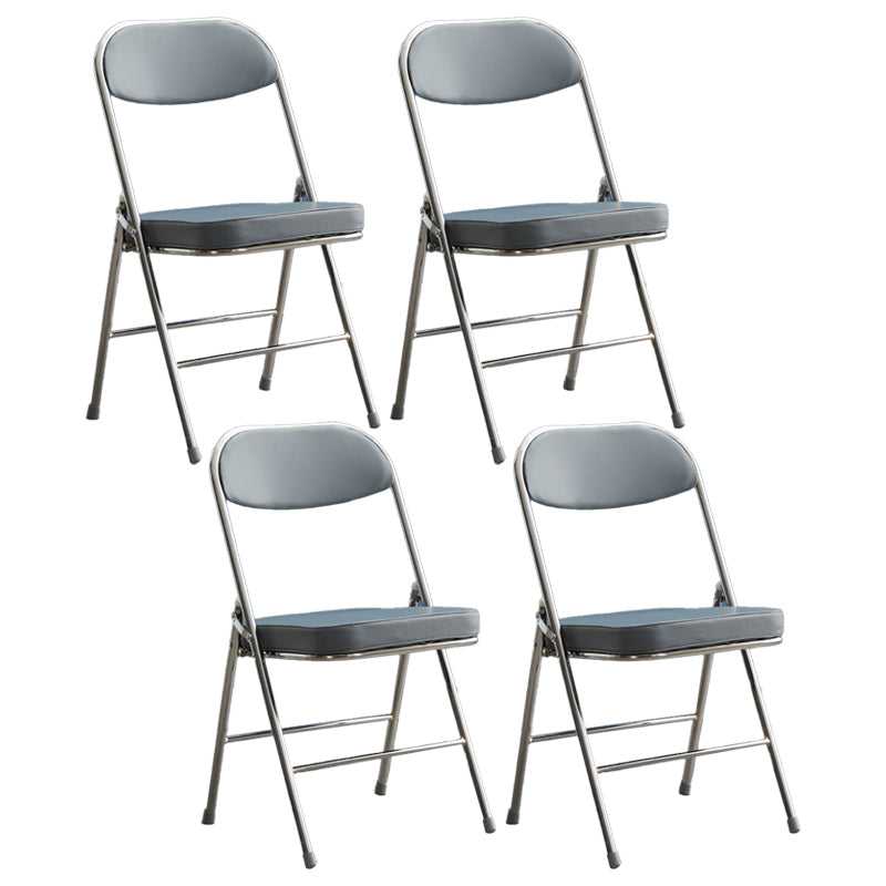 Upholstered Scandinavian Home Side Chair Matte Finish Folding Dining Chair Grey 4 Piece Set Clearhalo ' kitchen&dining_furn' 'Dining Chairs' 'Dining Tables & Seating' 'dining_chair' 'furn' 'furn_dining_chair' 'Furniture' 'furniture_dining_chair' 'Kitchen & Dining Furniture' 'kitchen' 3997372