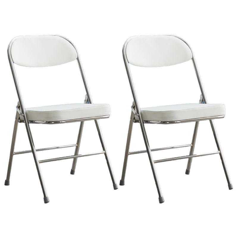 Upholstered Scandinavian Home Side Chair Matte Finish Folding Dining Chair White 2 Piece Set Clearhalo ' kitchen&dining_furn' 'Dining Chairs' 'Dining Tables & Seating' 'dining_chair' 'furn' 'furn_dining_chair' 'Furniture' 'furniture_dining_chair' 'Kitchen & Dining Furniture' 'kitchen' 3997377