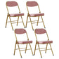 Upholstered Scandinavian Home Side Chair Matte Finish Folding Dining Chair Pink 4 Piece Set Clearhalo ' kitchen&dining_furn' 'Dining Chairs' 'Dining Tables & Seating' 'dining_chair' 'furn' 'furn_dining_chair' 'Furniture' 'furniture_dining_chair' 'Kitchen & Dining Furniture' 'kitchen' 3997389