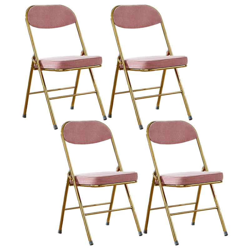 Upholstered Scandinavian Home Side Chair Matte Finish Folding Dining Chair Pink 4 Piece Set Clearhalo ' kitchen&dining_furn' 'Dining Chairs' 'Dining Tables & Seating' 'dining_chair' 'furn' 'furn_dining_chair' 'Furniture' 'furniture_dining_chair' 'Kitchen & Dining Furniture' 'kitchen' 3997389