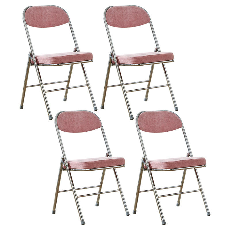 Upholstered Scandinavian Home Side Chair Matte Finish Folding Dining Chair Pinkish Red 4 Piece Set Clearhalo ' kitchen&dining_furn' 'Dining Chairs' 'Dining Tables & Seating' 'dining_chair' 'furn' 'furn_dining_chair' 'Furniture' 'furniture_dining_chair' 'Kitchen & Dining Furniture' 'kitchen' 3997413