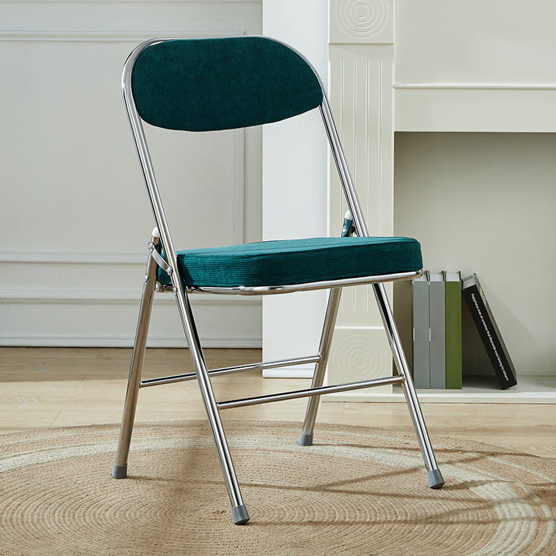 Upholstered Scandinavian Home Side Chair Matte Finish Folding Dining Chair Dark Green 1 Piece Clearhalo ' kitchen&dining_furn' 'Dining Chairs' 'Dining Tables & Seating' 'dining_chair' 'furn' 'furn_dining_chair' 'Furniture' 'furniture_dining_chair' 'Kitchen & Dining Furniture' 'kitchen' 3997414