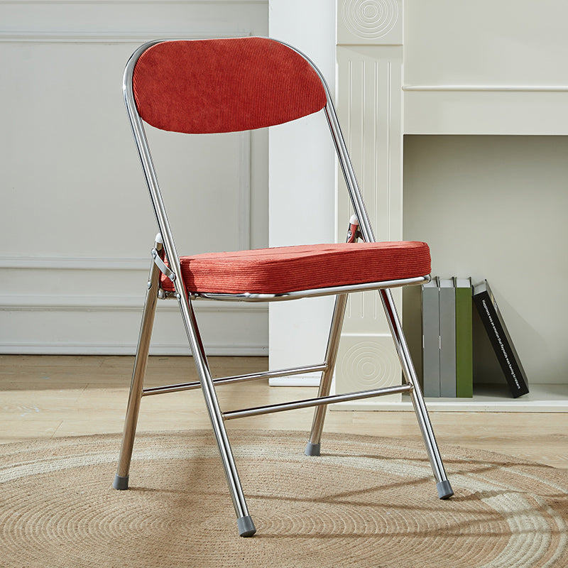 Upholstered Scandinavian Home Side Chair Matte Finish Folding Dining Chair Rust Red 1 Piece Clearhalo ' kitchen&dining_furn' 'Dining Chairs' 'Dining Tables & Seating' 'dining_chair' 'furn' 'furn_dining_chair' 'Furniture' 'furniture_dining_chair' 'Kitchen & Dining Furniture' 'kitchen' 3997423