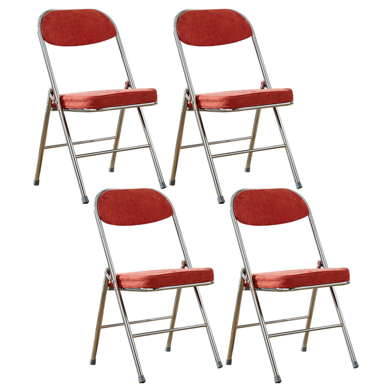 Upholstered Scandinavian Home Side Chair Matte Finish Folding Dining Chair Rust Red 4 Piece Set Clearhalo ' kitchen&dining_furn' 'Dining Chairs' 'Dining Tables & Seating' 'dining_chair' 'furn' 'furn_dining_chair' 'Furniture' 'furniture_dining_chair' 'Kitchen & Dining Furniture' 'kitchen' 3997425