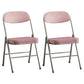 Upholstered Scandinavian Home Side Chair Matte Finish Folding Dining Chair Light Pink 2 Piece Set Clearhalo ' kitchen&dining_furn' 'Dining Chairs' 'Dining Tables & Seating' 'dining_chair' 'furn' 'furn_dining_chair' 'Furniture' 'furniture_dining_chair' 'Kitchen & Dining Furniture' 'kitchen' 3997427