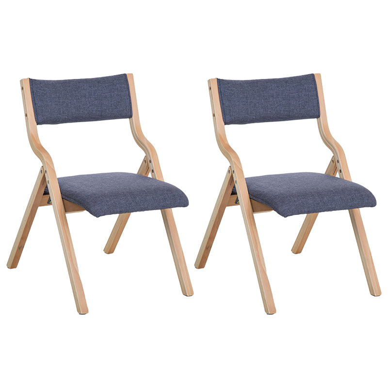 Contemporary Open Linen Side Chair Matte Finish Folding Dining Chair with Natural Legs Clearhalo ' kitchen&dining_furn' 'Dining Chairs' 'Dining Tables & Seating' 'dining_chair' 'furn' 'furn_dining_chair' 'Furniture' 'furniture_dining_chair' 'Kitchen & Dining Furniture' 'kitchen' 3997434