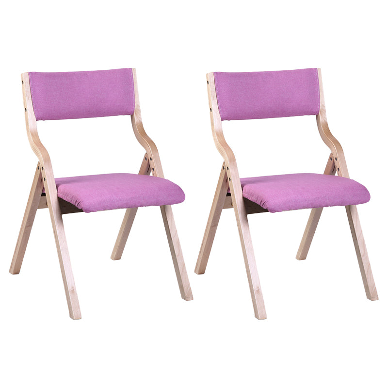 Contemporary Open Linen Side Chair Matte Finish Folding Dining Chair with Natural Legs Clearhalo ' kitchen&dining_furn' 'Dining Chairs' 'Dining Tables & Seating' 'dining_chair' 'furn' 'furn_dining_chair' 'Furniture' 'furniture_dining_chair' 'Kitchen & Dining Furniture' 'kitchen' 3997446