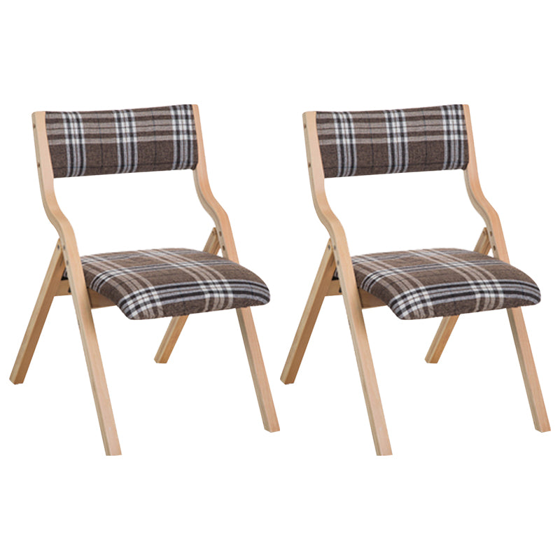 Contemporary Open Linen Side Chair Matte Finish Folding Dining Chair with Natural Legs Clearhalo ' kitchen&dining_furn' 'Dining Chairs' 'Dining Tables & Seating' 'dining_chair' 'furn' 'furn_dining_chair' 'Furniture' 'furniture_dining_chair' 'Kitchen & Dining Furniture' 'kitchen' 3997452