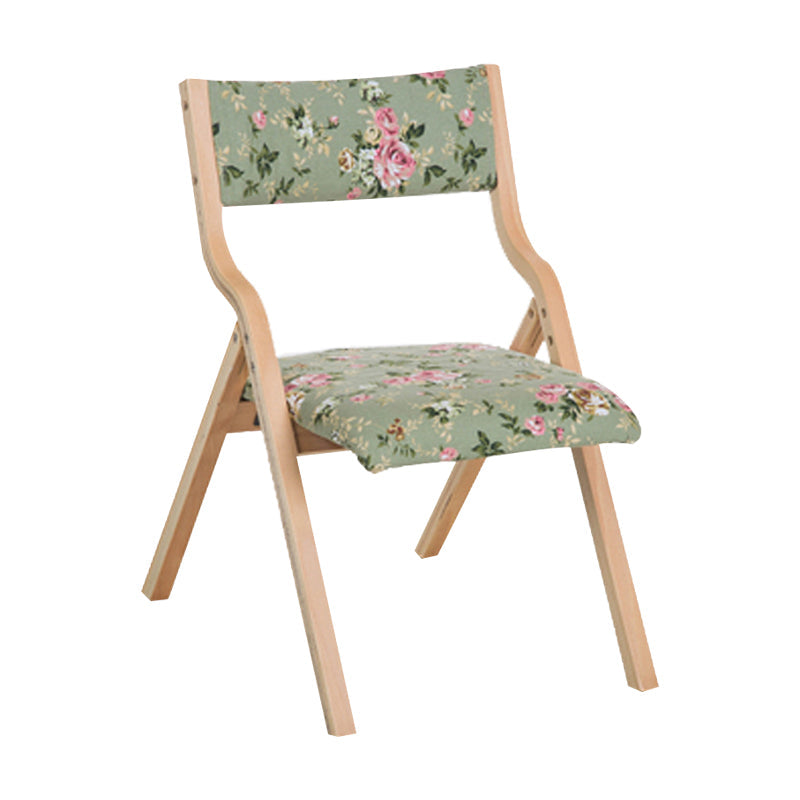 Contemporary Open Linen Side Chair Matte Finish Folding Dining Chair with Natural Legs Clearhalo ' kitchen&dining_furn' 'Dining Chairs' 'Dining Tables & Seating' 'dining_chair' 'furn' 'furn_dining_chair' 'Furniture' 'furniture_dining_chair' 'Kitchen & Dining Furniture' 'kitchen' 3997461