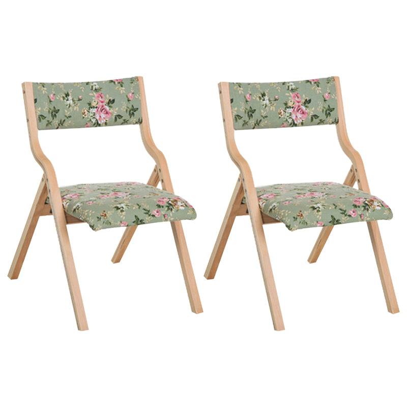 Contemporary Open Linen Side Chair Matte Finish Folding Dining Chair with Natural Legs Clearhalo ' kitchen&dining_furn' 'Dining Chairs' 'Dining Tables & Seating' 'dining_chair' 'furn' 'furn_dining_chair' 'Furniture' 'furniture_dining_chair' 'Kitchen & Dining Furniture' 'kitchen' 3997462