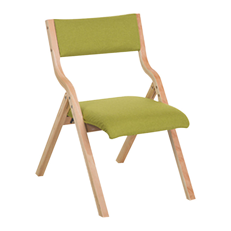 Contemporary Open Linen Side Chair Matte Finish Folding Dining Chair with Natural Legs Clearhalo ' kitchen&dining_furn' 'Dining Chairs' 'Dining Tables & Seating' 'dining_chair' 'furn' 'furn_dining_chair' 'Furniture' 'furniture_dining_chair' 'Kitchen & Dining Furniture' 'kitchen' 3997464