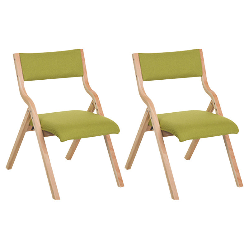 Contemporary Open Linen Side Chair Matte Finish Folding Dining Chair with Natural Legs Clearhalo ' kitchen&dining_furn' 'Dining Chairs' 'Dining Tables & Seating' 'dining_chair' 'furn' 'furn_dining_chair' 'Furniture' 'furniture_dining_chair' 'Kitchen & Dining Furniture' 'kitchen' 3997465