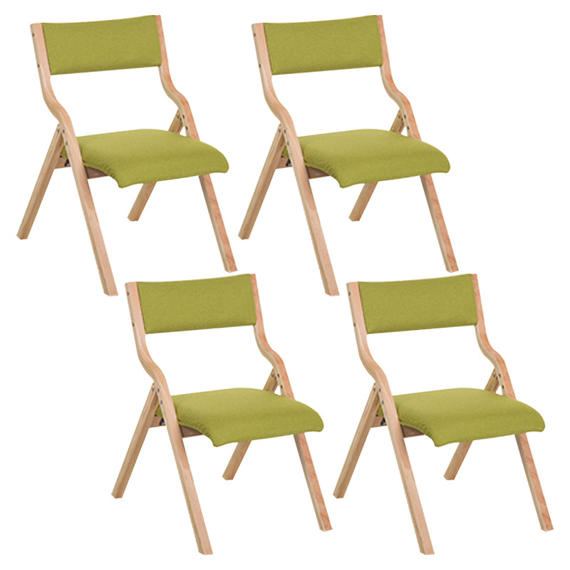 Contemporary Open Linen Side Chair Matte Finish Folding Dining Chair with Natural Legs Clearhalo ' kitchen&dining_furn' 'Dining Chairs' 'Dining Tables & Seating' 'dining_chair' 'furn' 'furn_dining_chair' 'Furniture' 'furniture_dining_chair' 'Kitchen & Dining Furniture' 'kitchen' 3997466