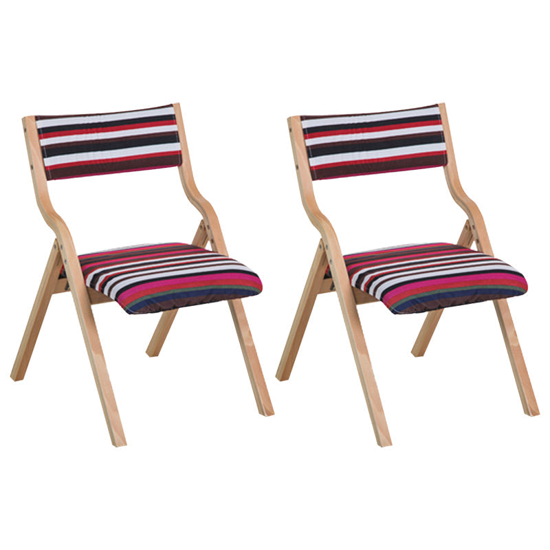 Contemporary Open Linen Side Chair Matte Finish Folding Dining Chair with Natural Legs Clearhalo ' kitchen&dining_furn' 'Dining Chairs' 'Dining Tables & Seating' 'dining_chair' 'furn' 'furn_dining_chair' 'Furniture' 'furniture_dining_chair' 'Kitchen & Dining Furniture' 'kitchen' 3997468