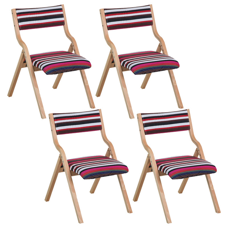 Contemporary Open Linen Side Chair Matte Finish Folding Dining Chair with Natural Legs Clearhalo ' kitchen&dining_furn' 'Dining Chairs' 'Dining Tables & Seating' 'dining_chair' 'furn' 'furn_dining_chair' 'Furniture' 'furniture_dining_chair' 'Kitchen & Dining Furniture' 'kitchen' 3997469