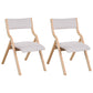 Contemporary Open Linen Side Chair Matte Finish Folding Dining Chair with Natural Legs Clearhalo ' kitchen&dining_furn' 'Dining Chairs' 'Dining Tables & Seating' 'dining_chair' 'furn' 'furn_dining_chair' 'Furniture' 'furniture_dining_chair' 'Kitchen & Dining Furniture' 'kitchen' 3997474