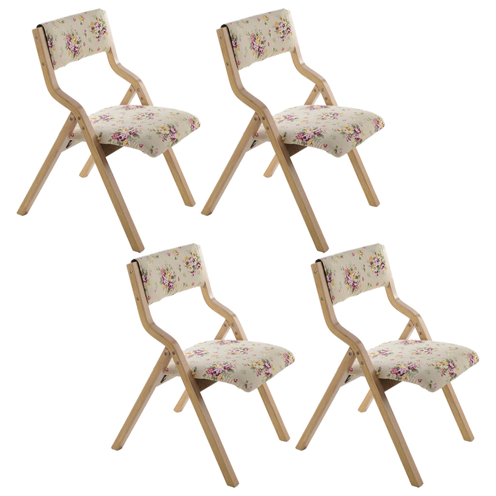 Contemporary Open Linen Side Chair Matte Finish Folding Dining Chair with Natural Legs Clearhalo ' kitchen&dining_furn' 'Dining Chairs' 'Dining Tables & Seating' 'dining_chair' 'furn' 'furn_dining_chair' 'Furniture' 'furniture_dining_chair' 'Kitchen & Dining Furniture' 'kitchen' 3997481