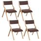 Contemporary Open Linen Side Chair Matte Finish Folding Dining Chair with Natural Legs Clearhalo ' kitchen&dining_furn' 'Dining Chairs' 'Dining Tables & Seating' 'dining_chair' 'furn' 'furn_dining_chair' 'Furniture' 'furniture_dining_chair' 'Kitchen & Dining Furniture' 'kitchen' 3997484