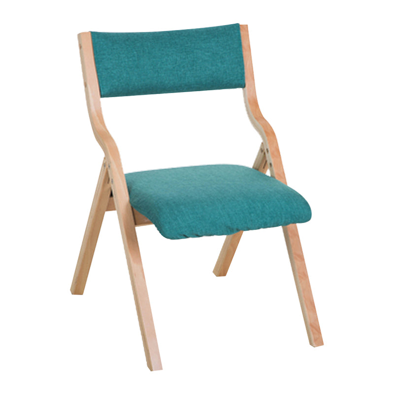 Contemporary Open Linen Side Chair Matte Finish Folding Dining Chair with Natural Legs Clearhalo ' kitchen&dining_furn' 'Dining Chairs' 'Dining Tables & Seating' 'dining_chair' 'furn' 'furn_dining_chair' 'Furniture' 'furniture_dining_chair' 'Kitchen & Dining Furniture' 'kitchen' 3997488