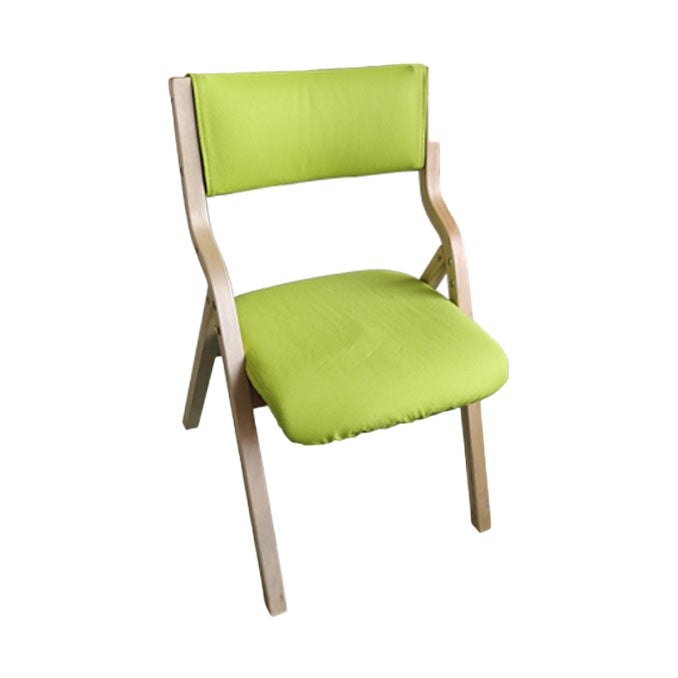 Contemporary Open Linen Side Chair Matte Finish Folding Dining Chair with Natural Legs Clearhalo ' kitchen&dining_furn' 'Dining Chairs' 'Dining Tables & Seating' 'dining_chair' 'furn' 'furn_dining_chair' 'Furniture' 'furniture_dining_chair' 'Kitchen & Dining Furniture' 'kitchen' 3997491