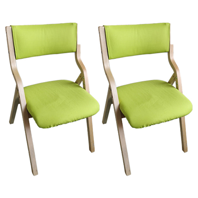 Contemporary Open Linen Side Chair Matte Finish Folding Dining Chair with Natural Legs Clearhalo ' kitchen&dining_furn' 'Dining Chairs' 'Dining Tables & Seating' 'dining_chair' 'furn' 'furn_dining_chair' 'Furniture' 'furniture_dining_chair' 'Kitchen & Dining Furniture' 'kitchen' 3997492