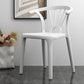 Matte Finish Contemporary Home Side Chair Plastic Slat Back Dining Chair White 1 Piece Clearhalo ' kitchen&dining_furn' 'Dining Chairs' 'Dining Tables & Seating' 'dining_chair' 'furn' 'furn_dining_chair' 'Furniture' 'furniture_dining_chair' 'Kitchen & Dining Furniture' 'kitchen' 3997507