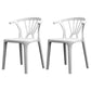 Matte Finish Contemporary Home Side Chair Plastic Slat Back Dining Chair White 2 Piece Set Clearhalo ' kitchen&dining_furn' 'Dining Chairs' 'Dining Tables & Seating' 'dining_chair' 'furn' 'furn_dining_chair' 'Furniture' 'furniture_dining_chair' 'Kitchen & Dining Furniture' 'kitchen' 3997509