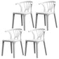 Matte Finish Contemporary Home Side Chair Plastic Slat Back Dining Chair White 4 Piece Set Clearhalo ' kitchen&dining_furn' 'Dining Chairs' 'Dining Tables & Seating' 'dining_chair' 'furn' 'furn_dining_chair' 'Furniture' 'furniture_dining_chair' 'Kitchen & Dining Furniture' 'kitchen' 3997511