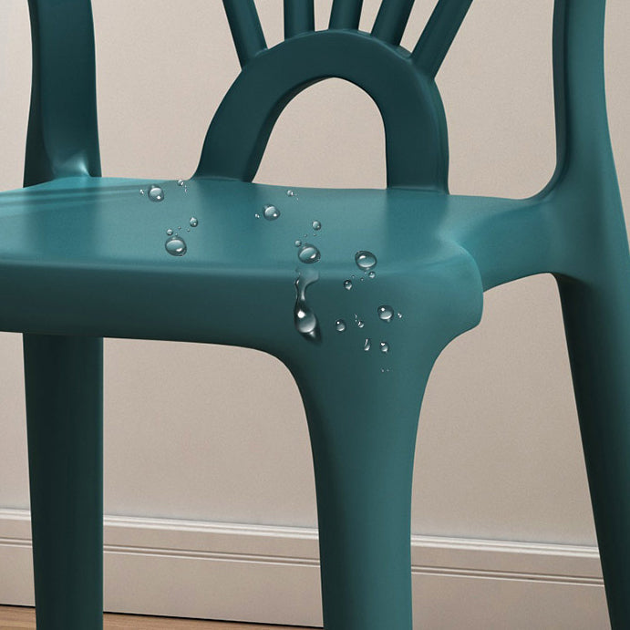 Matte Finish Contemporary Home Side Chair Plastic Slat Back Dining Chair Clearhalo ' kitchen&dining_furn' 'Dining Chairs' 'Dining Tables & Seating' 'dining_chair' 'furn' 'furn_dining_chair' 'Furniture' 'furniture_dining_chair' 'Kitchen & Dining Furniture' 'kitchen' 3997517