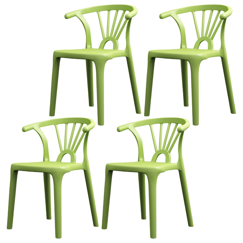 Matte Finish Contemporary Home Side Chair Plastic Slat Back Dining Chair Light Green 4 Piece Set Clearhalo ' kitchen&dining_furn' 'Dining Chairs' 'Dining Tables & Seating' 'dining_chair' 'furn' 'furn_dining_chair' 'Furniture' 'furniture_dining_chair' 'Kitchen & Dining Furniture' 'kitchen' 3997521