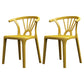 Matte Finish Contemporary Home Side Chair Plastic Slat Back Dining Chair Ginger 2 Piece Set Clearhalo ' kitchen&dining_furn' 'Dining Chairs' 'Dining Tables & Seating' 'dining_chair' 'furn' 'furn_dining_chair' 'Furniture' 'furniture_dining_chair' 'Kitchen & Dining Furniture' 'kitchen' 3997523