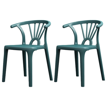 Matte Finish Contemporary Home Side Chair Plastic Slat Back Dining Chair Dark Blue 2 Piece Set Clearhalo ' kitchen&dining_furn' 'Dining Chairs' 'Dining Tables & Seating' 'dining_chair' 'furn' 'furn_dining_chair' 'Furniture' 'furniture_dining_chair' 'Kitchen & Dining Furniture' 'kitchen' 3997526