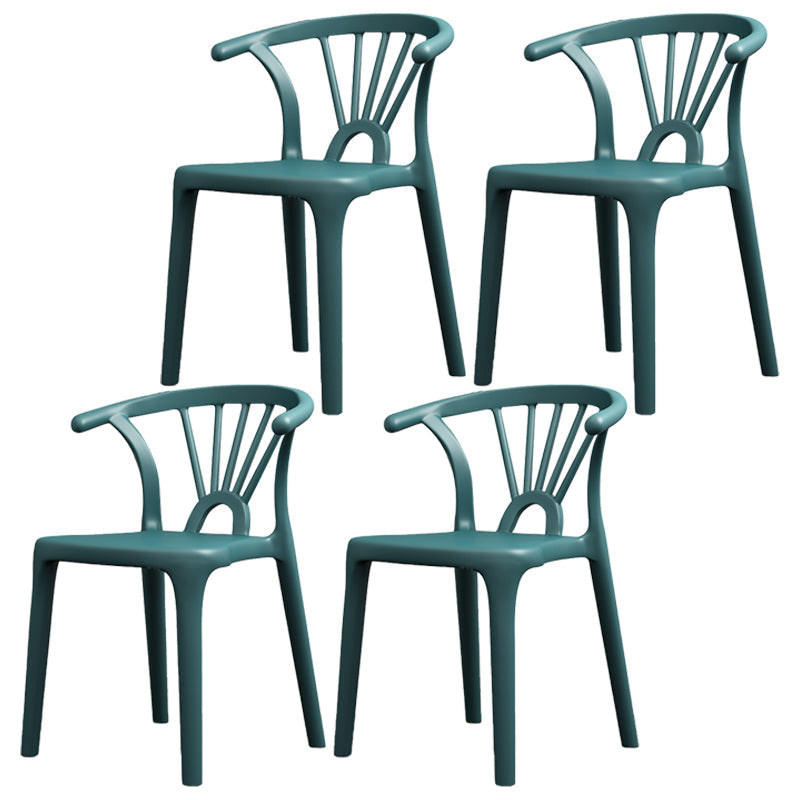 Matte Finish Contemporary Home Side Chair Plastic Slat Back Dining Chair Dark Blue 4 Piece Set Clearhalo ' kitchen&dining_furn' 'Dining Chairs' 'Dining Tables & Seating' 'dining_chair' 'furn' 'furn_dining_chair' 'Furniture' 'furniture_dining_chair' 'Kitchen & Dining Furniture' 'kitchen' 3997527