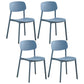 Modern Style Plastic Dining Chairs Open Back Dining Stackable Chair for Kitchen (Set of 4) Light Blue Clearhalo ' kitchen&dining_furn' 'Dining Chairs' 'Dining Tables & Seating' 'dining_chair' 'furn' 'furn_dining_chair' 'Furniture' 'furniture_dining_chair' 'Kitchen & Dining Furniture' 'kitchen' 3997541