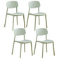 Modern Style Plastic Dining Chairs Open Back Dining Stackable Chair for Kitchen (Set of 4) Light Green Clearhalo ' kitchen&dining_furn' 'Dining Chairs' 'Dining Tables & Seating' 'dining_chair' 'furn' 'furn_dining_chair' 'Furniture' 'furniture_dining_chair' 'Kitchen & Dining Furniture' 'kitchen' 3997543