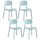 Modern Style Plastic Dining Chairs Open Back Dining Stackable Chair for Kitchen (Set of 4) Lake Blue Clearhalo ' kitchen&dining_furn' 'Dining Chairs' 'Dining Tables & Seating' 'dining_chair' 'furn' 'furn_dining_chair' 'Furniture' 'furniture_dining_chair' 'Kitchen & Dining Furniture' 'kitchen' 3997549