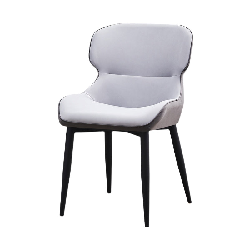 Contemporary Style Kitchen Metal Dining Chairs Dining Wingback Arm Side Chairs Clearhalo ' kitchen&dining_furn' 'Dining Chairs' 'Dining Tables & Seating' 'dining_chair' 'furn' 'furn_dining_chair' 'Furniture' 'furniture_dining_chair' 'Kitchen & Dining Furniture' 'kitchen' 3997565